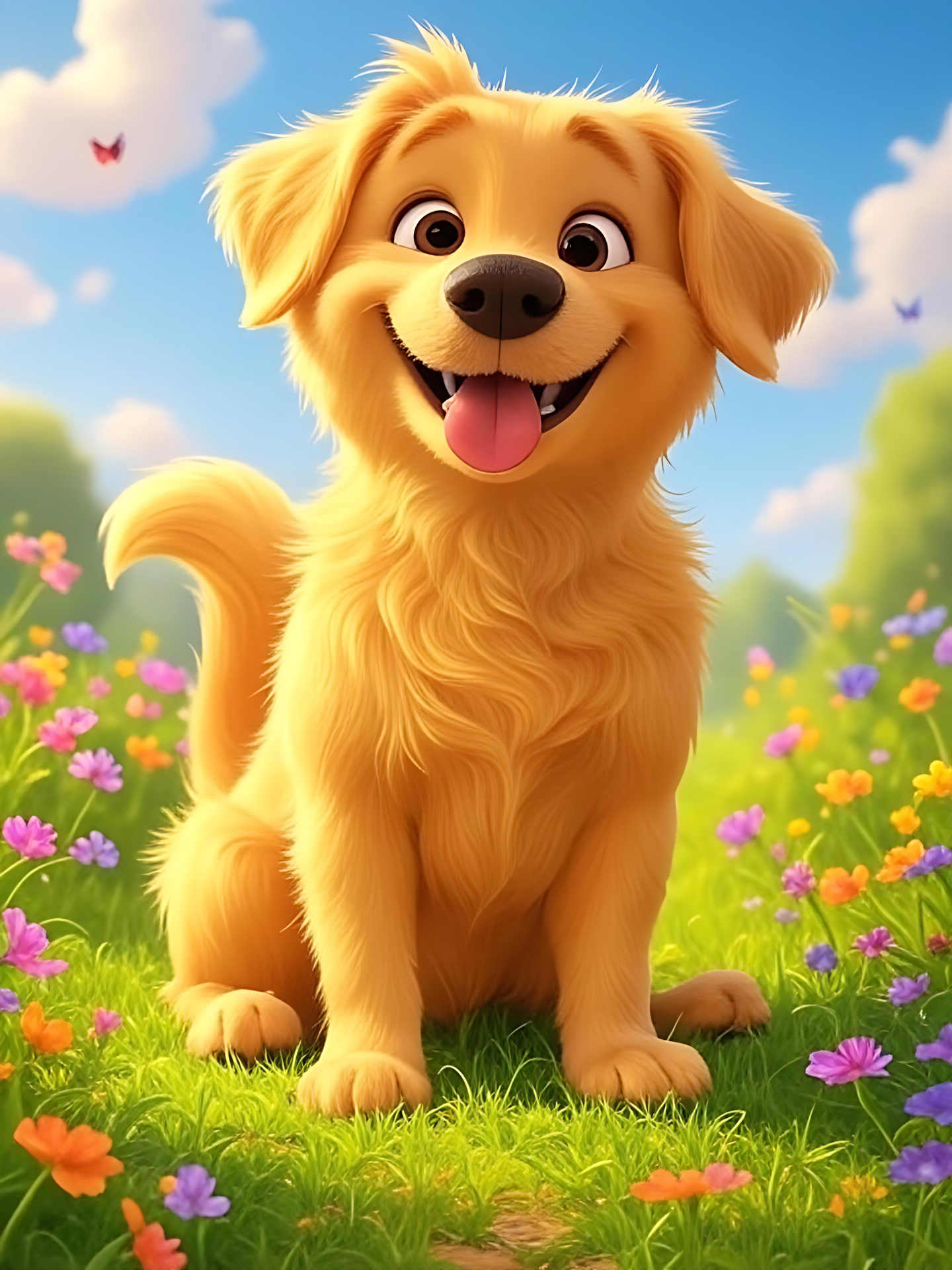 Pixar style dog